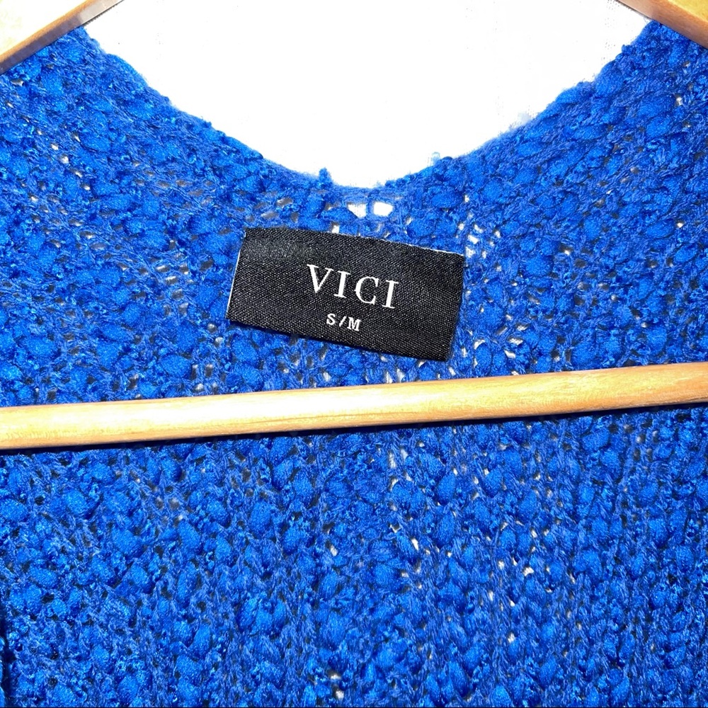 VICI Blue Fluffy Cardigan - Picture 3 of 6